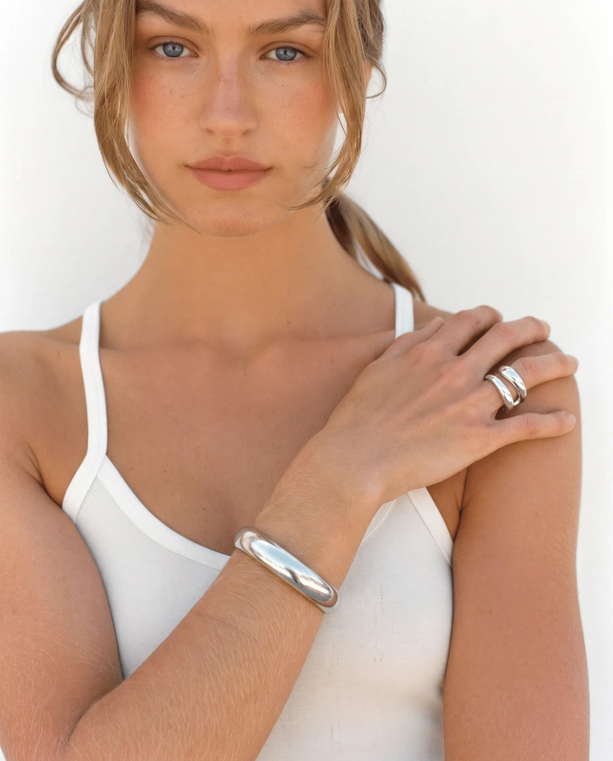Silver body jewelry