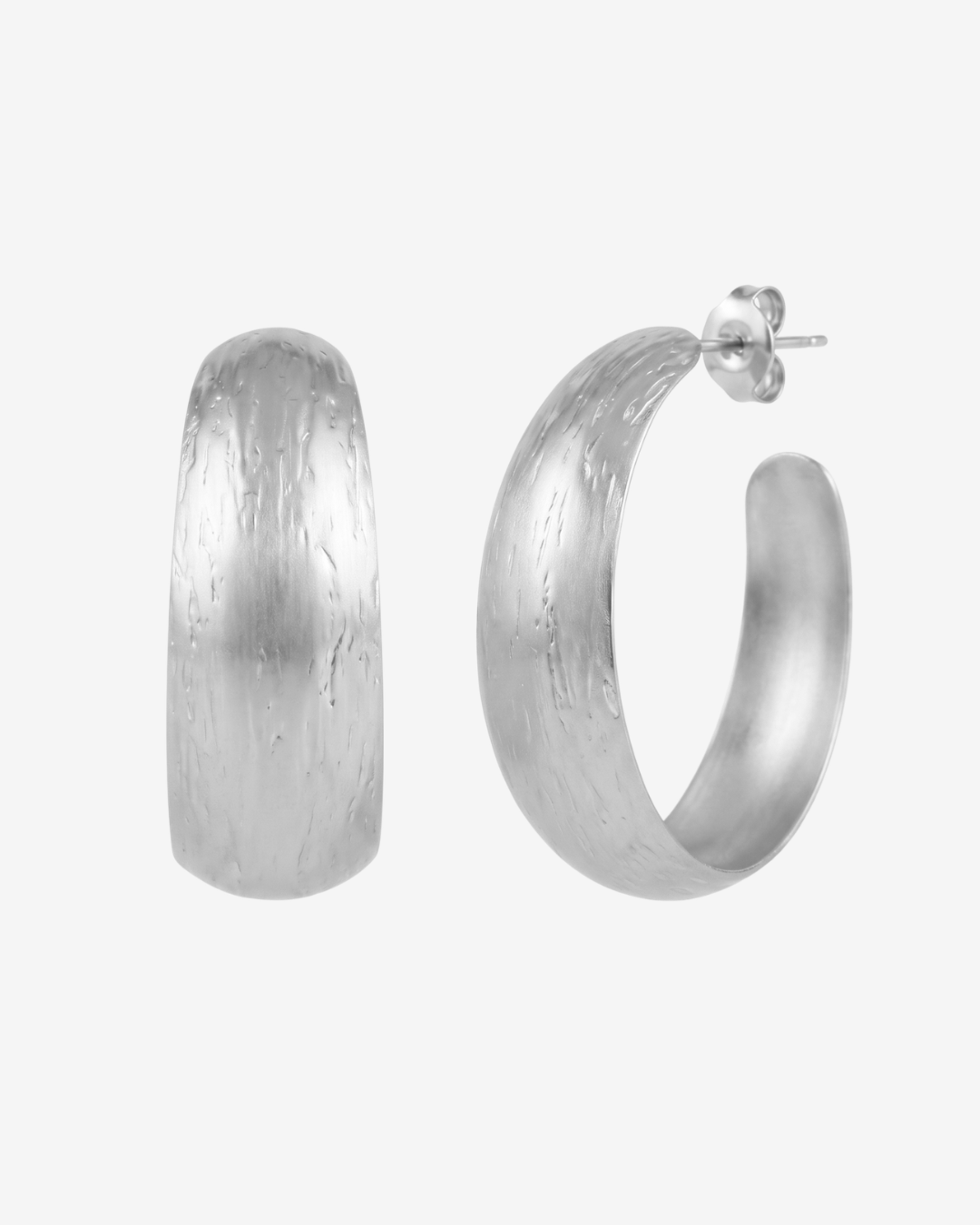 Carved hoop earrings