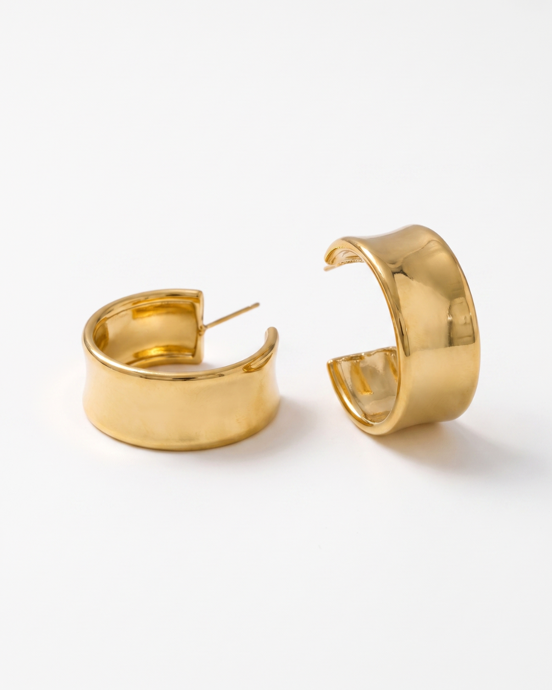 Chunky hoop earrings