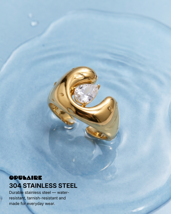 Clara - Chunky dome ring - Stainless steel