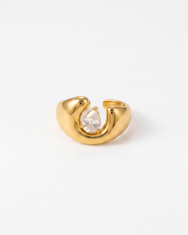 Clara - Chunky dome ring - Stainless steel