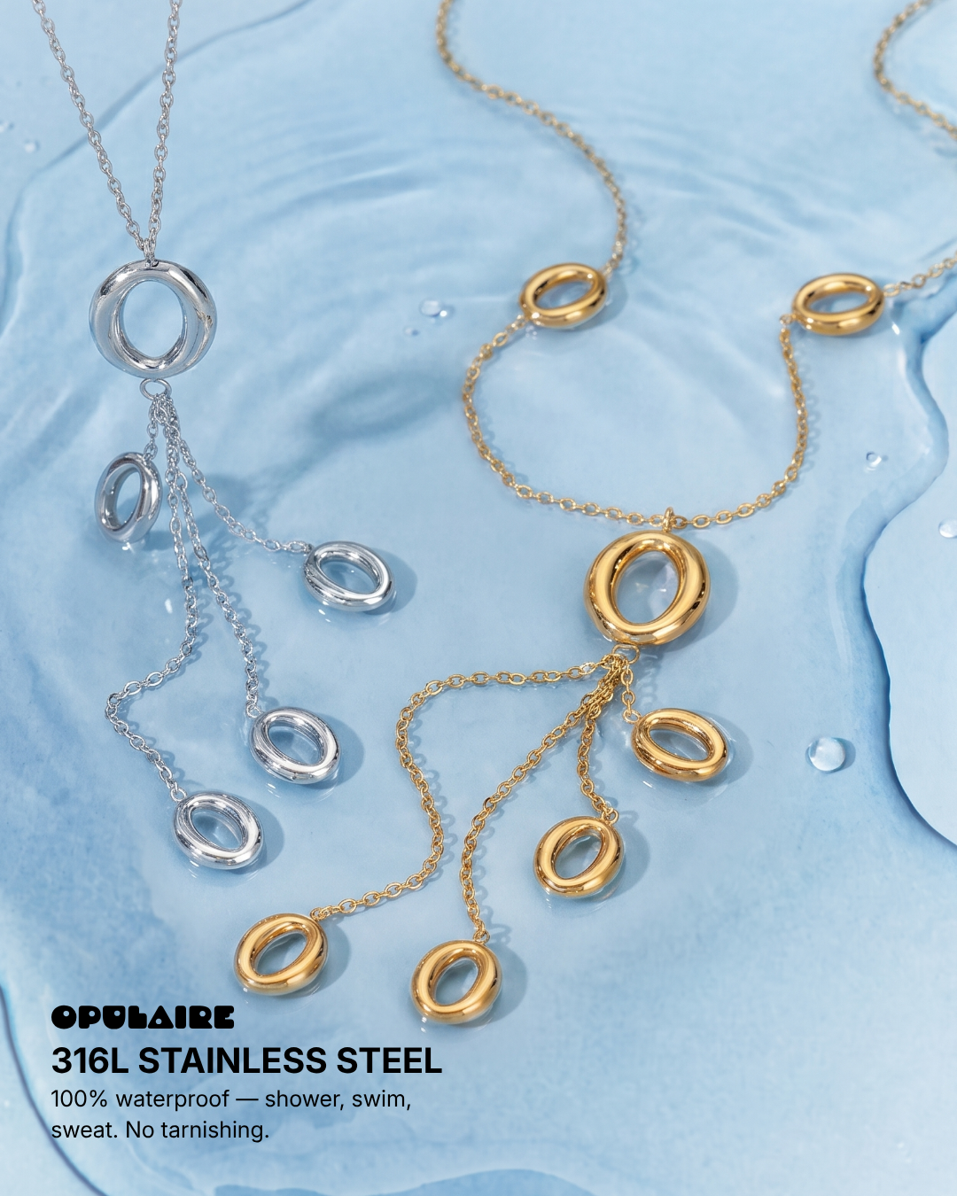 Canergie - Lariat Y-drop necklace - Stainless steel