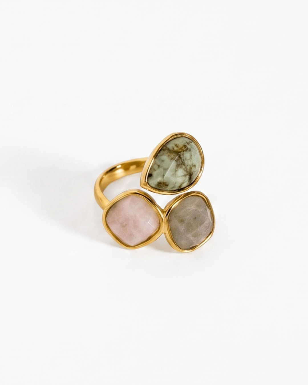Linde - Three stone ring - Stainless steel