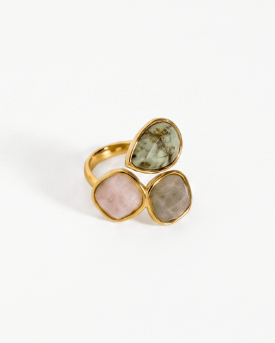 Linde - Three stone ring - Stainless steel