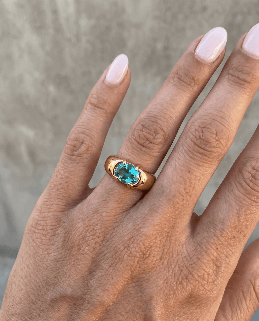 Ada - Stone ring - Stainless steel