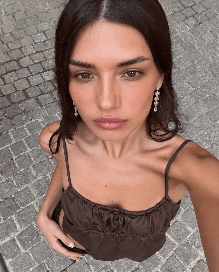 Aliana - Pastel crystal necklace - Stainless steel