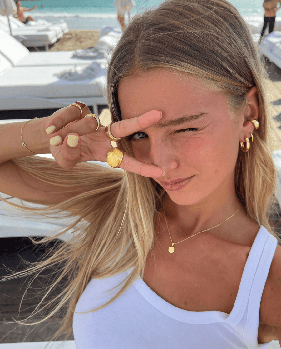 Apollo - Dainty double hoop earrings - Stainless steel