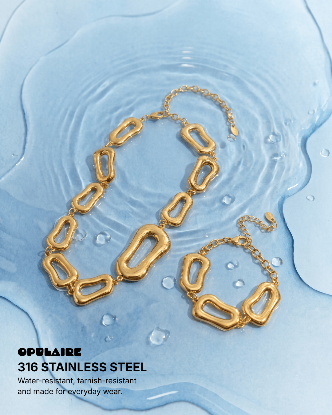 Big chain necklace - Opulaire - WATERPROOF jewelry - 