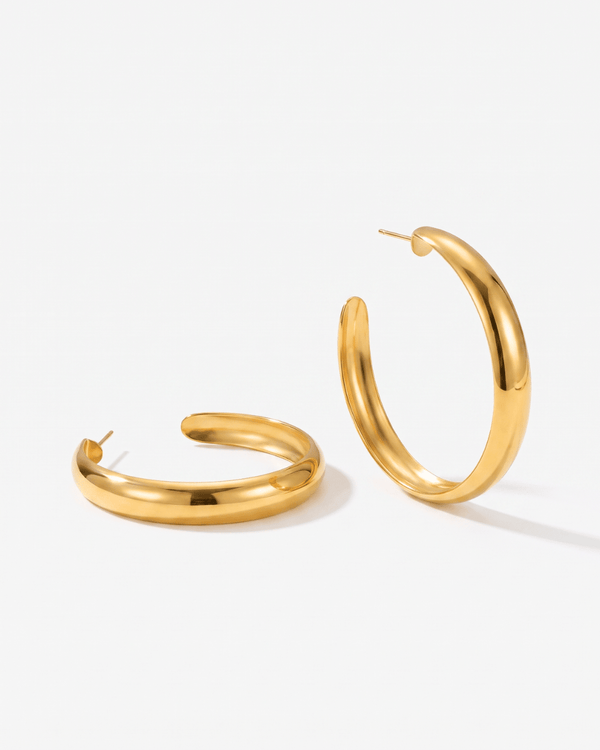 Big hoop earrings small - Opulaire - WATERPROOF jewelry - 