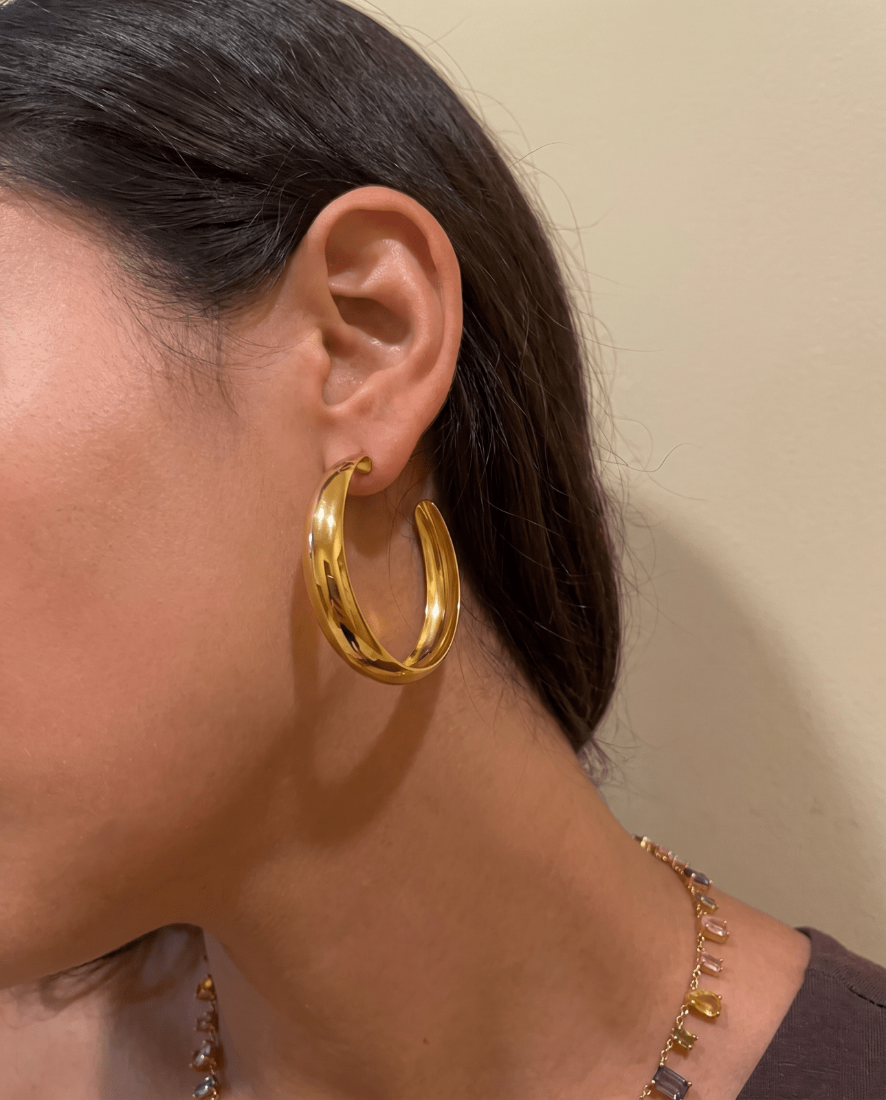 Big hoop earrings small - Opulaire - WATERPROOF jewelry - 