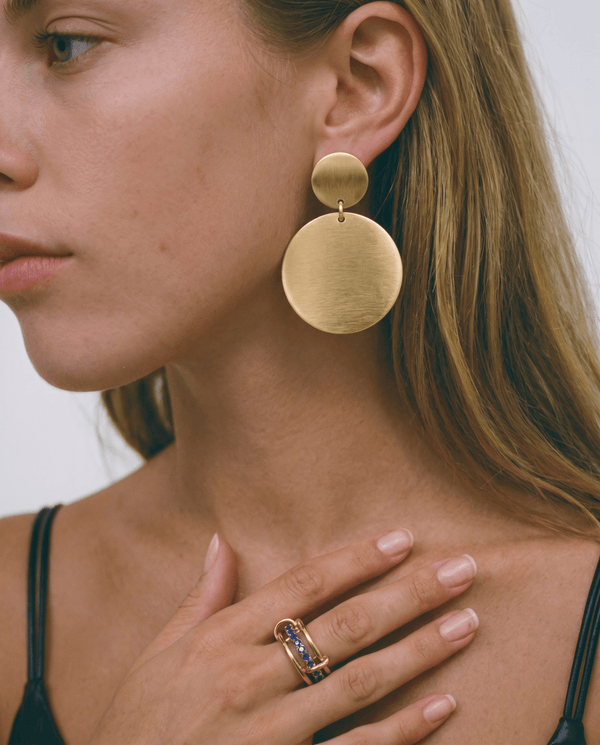 Billie - Pendant stud earrings - Stainless steel - Opulaire - WATERPROOF jewelry - 