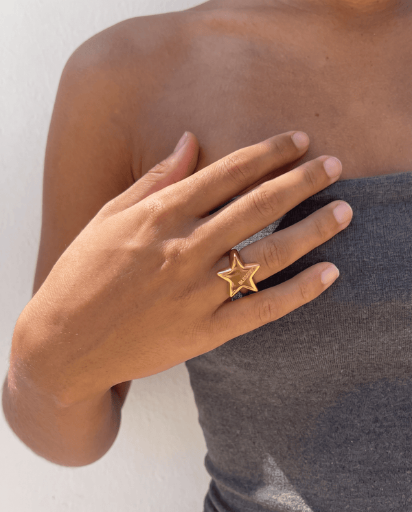 Blessing - Chunky star ring - Stainless steel - Opulaire - WATERPROOF jewelry - EU 52 -