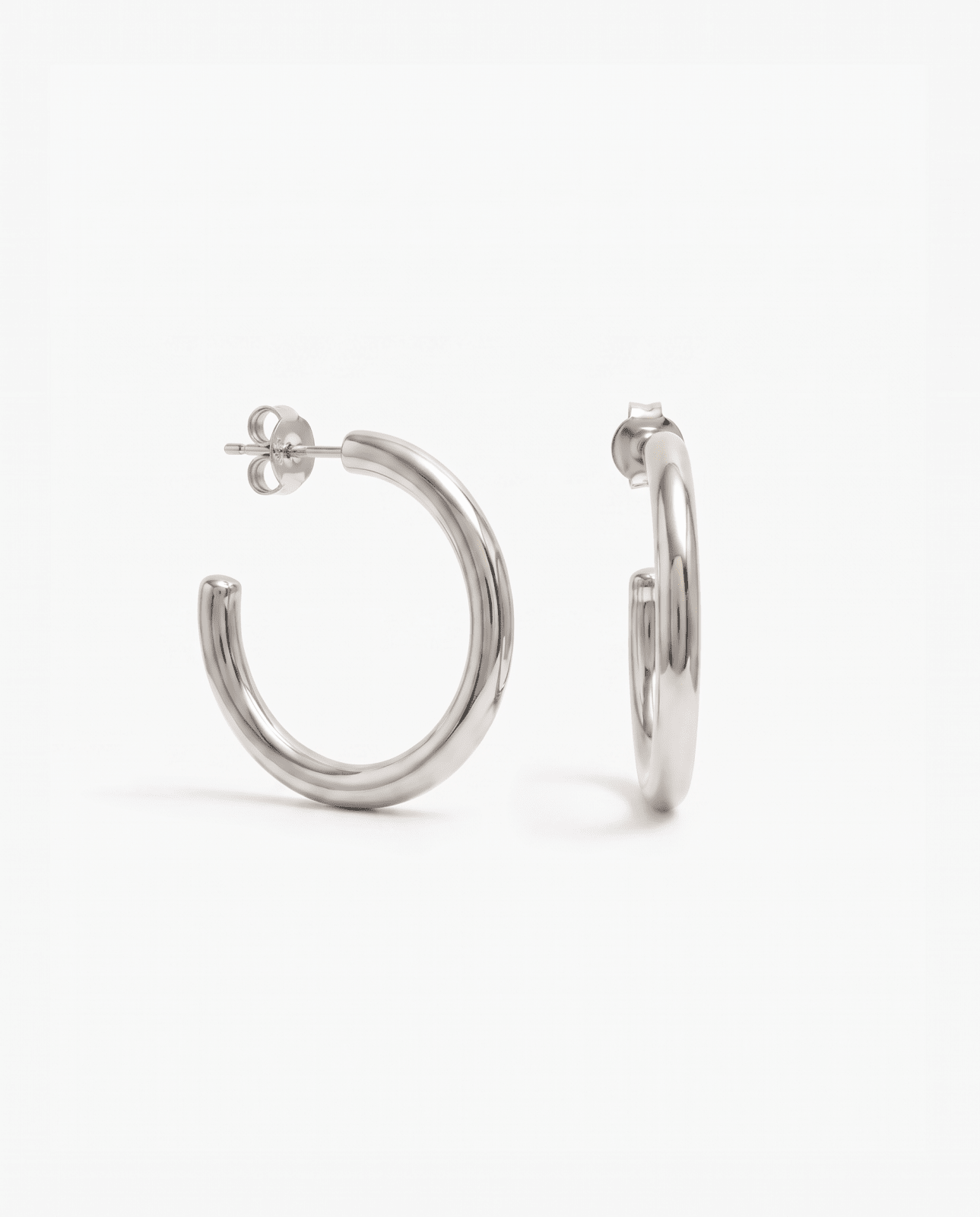 Britney - Open hoop earrings - Stainless steel - Opulaire - WATERPROOF jewelry - 