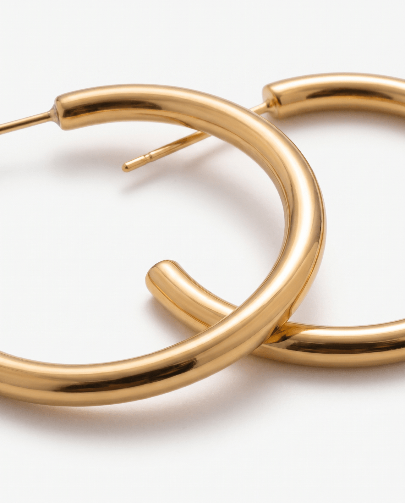 Britney - Open hoop earrings - Stainless steel - Opulaire - WATERPROOF jewelry - 