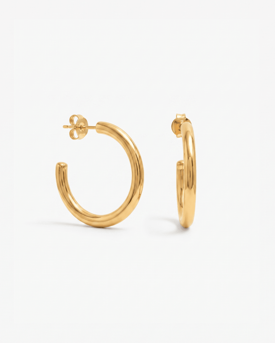 Britney - Open hoop earrings - Stainless steel - Opulaire - WATERPROOF jewelry - 