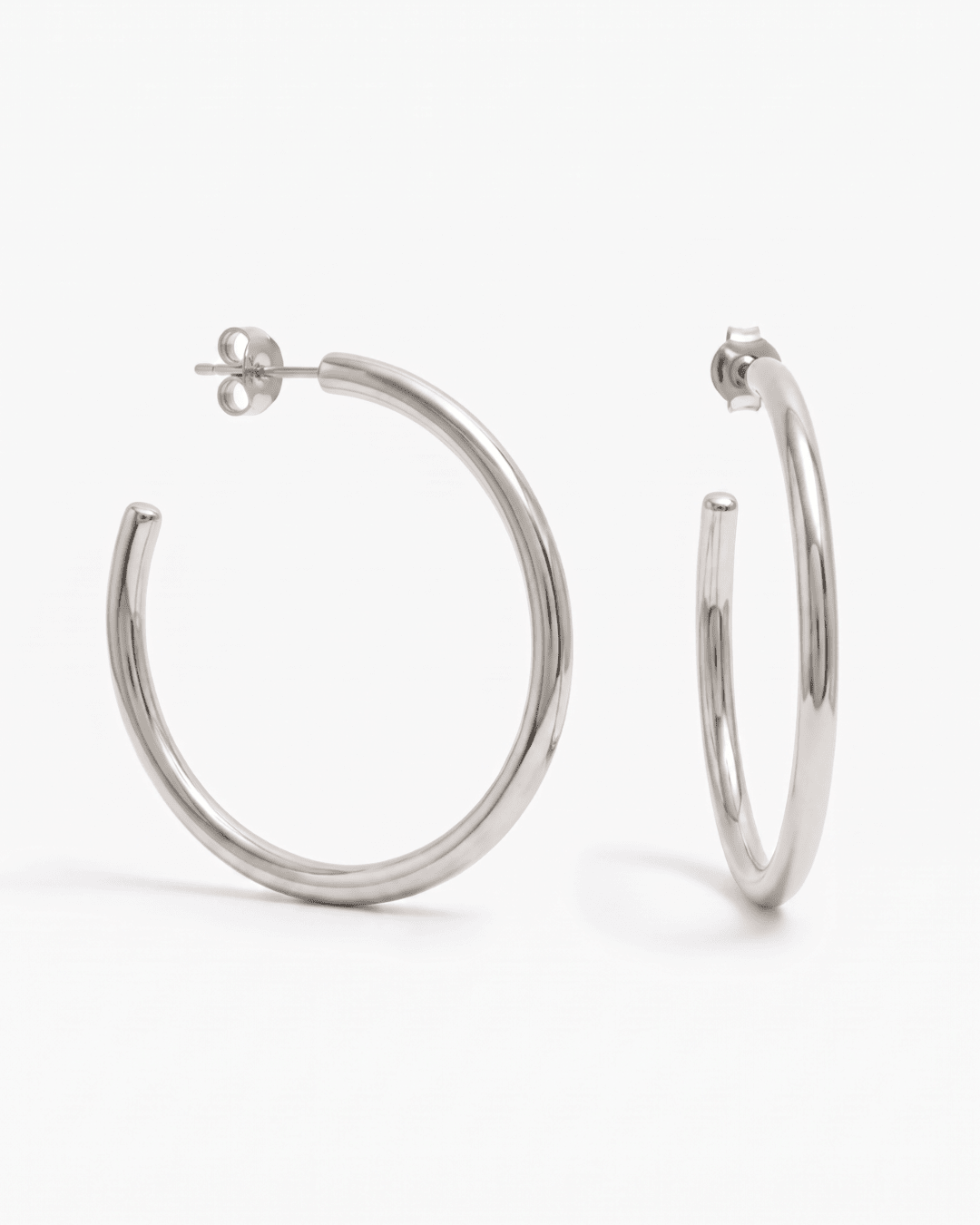 Britney - Open hoop earrings - Stainless steel - Opulaire - WATERPROOF jewelry - 