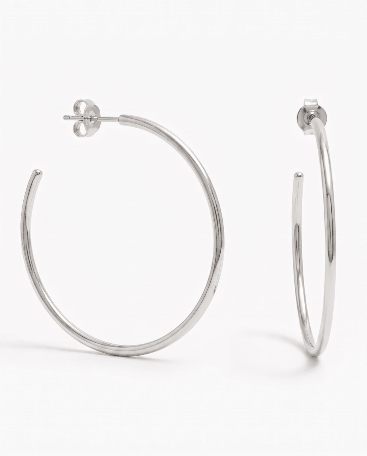 Britney - Open hoop earrings - Stainless steel - Opulaire - WATERPROOF jewelry - 