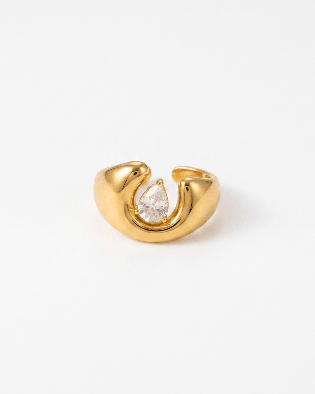 Clara - Chunky dome ring - Stainless steel - Opulaire - WATERPROOF jewelry - Adjustable -