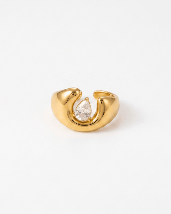 Clara - Chunky dome ring - Stainless steel - Opulaire - WATERPROOF jewelry - Adjustable -