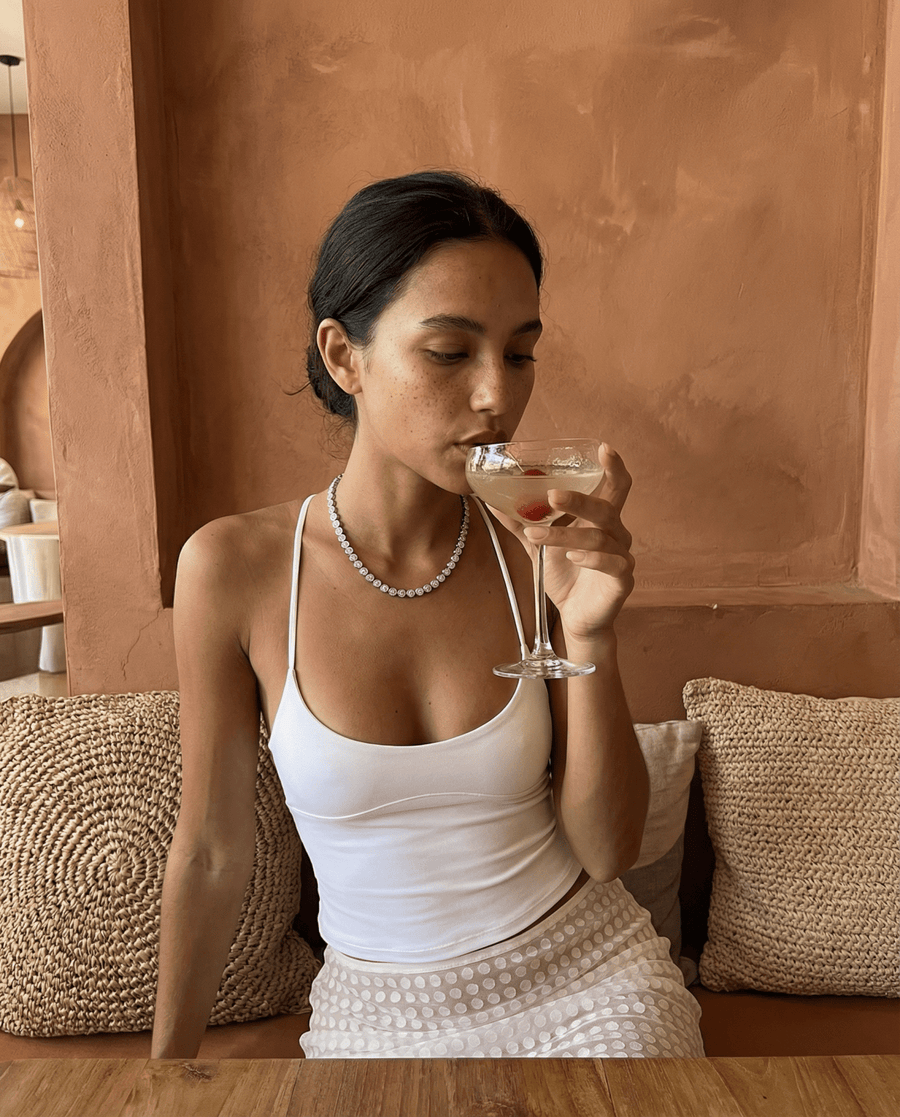 Daisy - Bezel tennis Necklace - Stainless steel