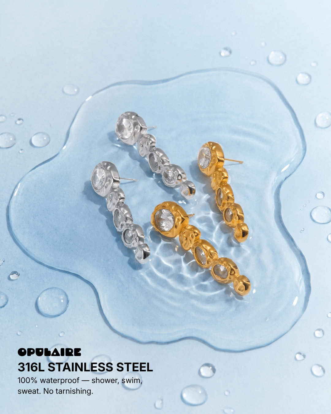 Earrings set - Opulaire - WATERPROOF jewelry - 