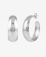 Carved hoop oorbellen