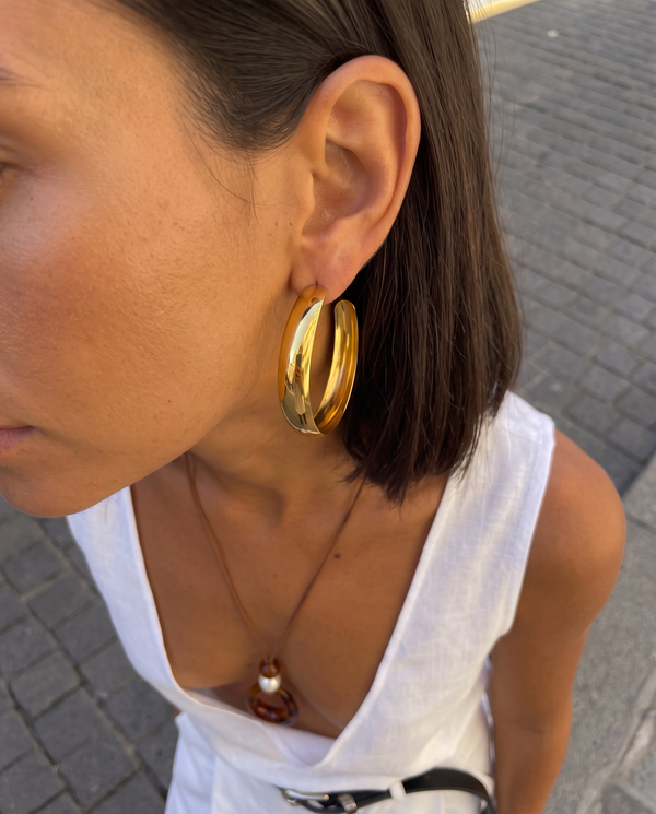Big hoop earrings small
