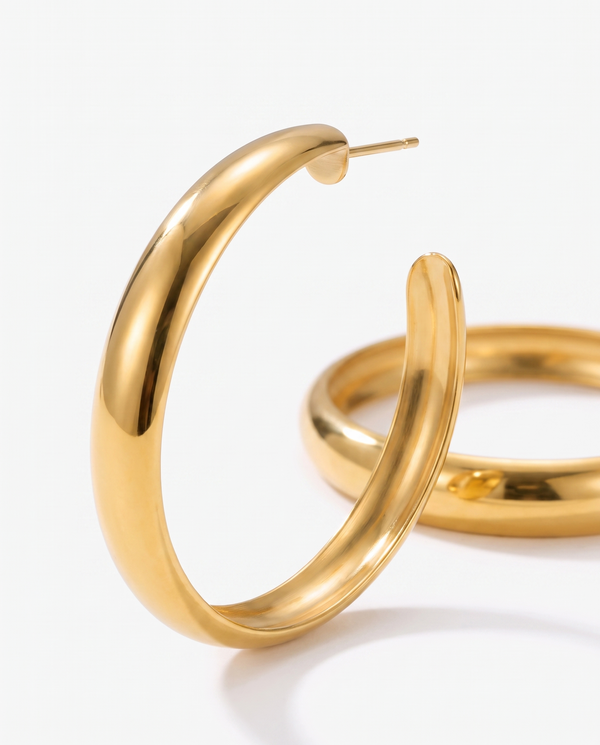 Big hoop earrings small