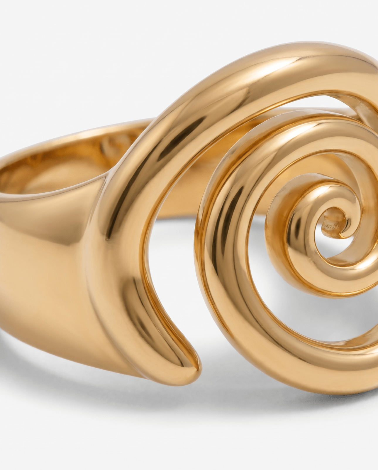 Liah - Twirl signet ring - Stainless steel - Opulaire - WATERPROOF jewelry - EU 52 -