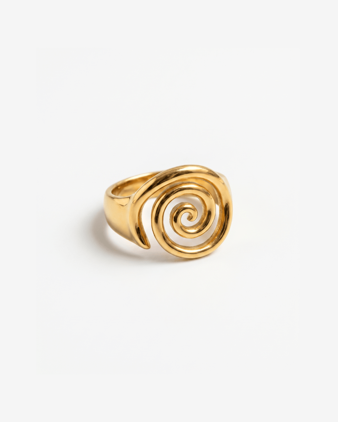 Liah - Twirl signet ring - Stainless steel - Opulaire - WATERPROOF jewelry - EU 52 -