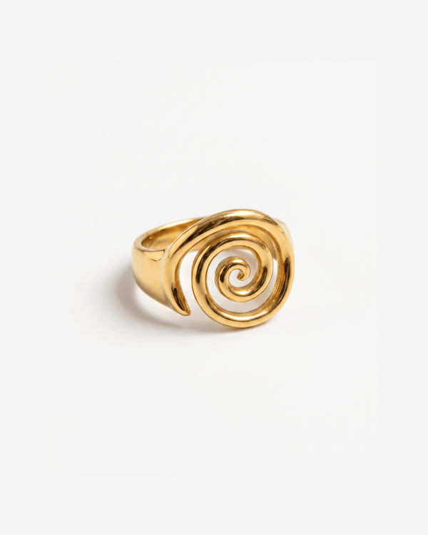 Liah - Twirl signet ring - Stainless steel - Opulaire - WATERPROOF jewelry - EU 52 -