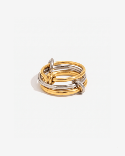 Lieke - Stacked ring - Stainless steel - Opulaire - WATERPROOF jewelry - EU 52 -