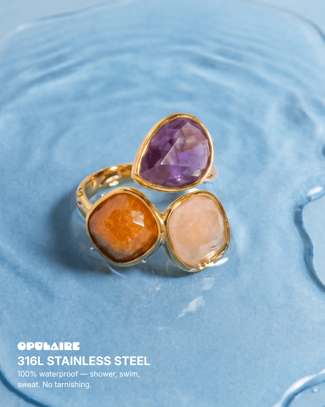 Linde ring - Opulaire - WATERPROOF jewelry - Adjustable -