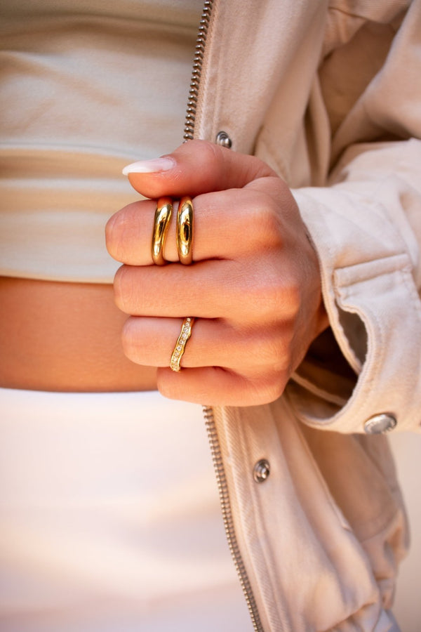 Livia ring - Opulaire - WATERPROOF jewelry - Gold - EU 52