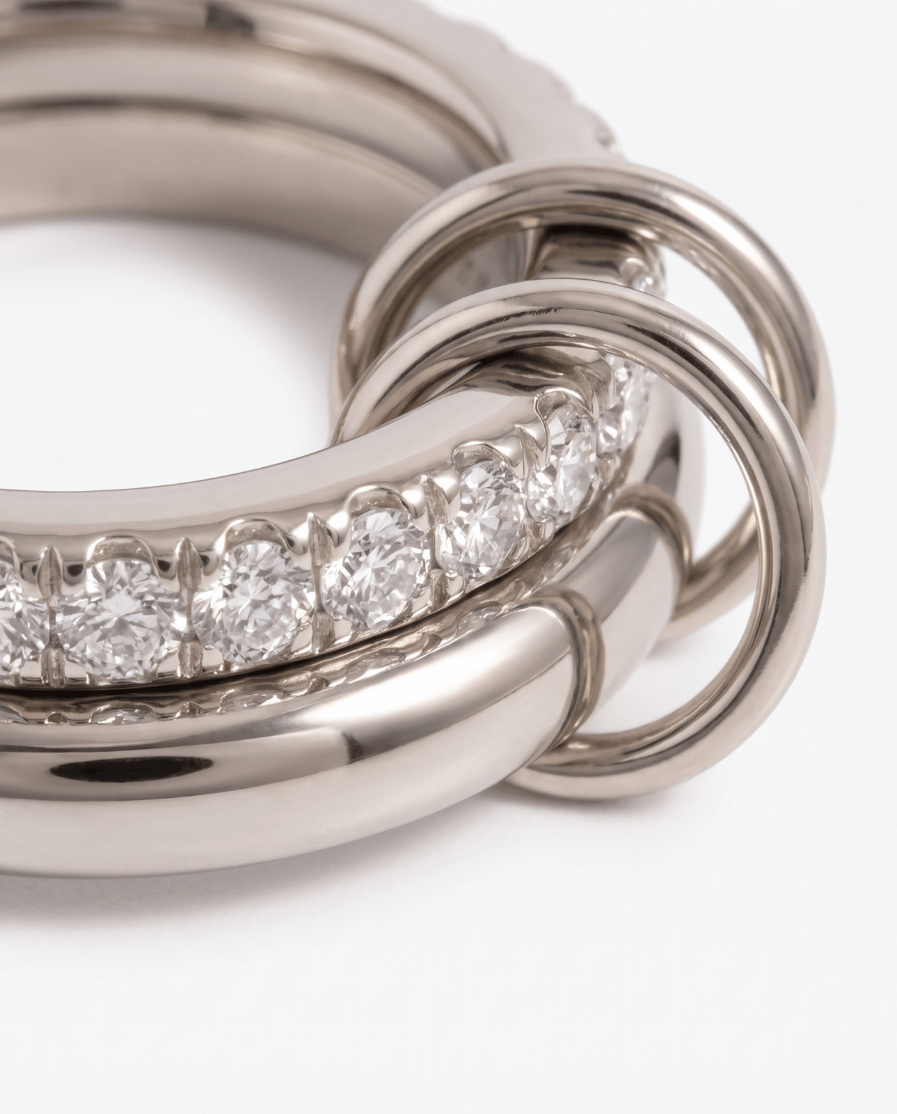 Nella - Stacked stone ring - Stainless steel - Opulaire - WATERPROOF jewelry - EU 54 -