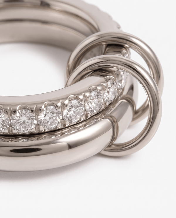 Nella - Stacked stone ring - Stainless steel - Opulaire - WATERPROOF jewelry - EU 54 -