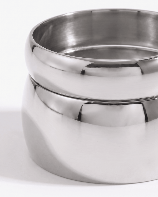 Nile - Chunky dome bangle - Stainless steel - Opulaire - WATERPROOF jewelry - 