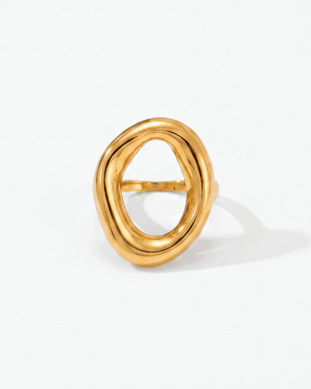 Olivia - Chunky open circle ring - Stainless steel - Opulaire - WATERPROOF jewelry - EU 52 -