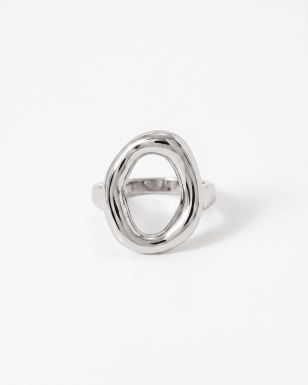 Salerno - Open circle ring - Stainless steel - Opulaire - WATERPROOF jewelry - EU 52 -