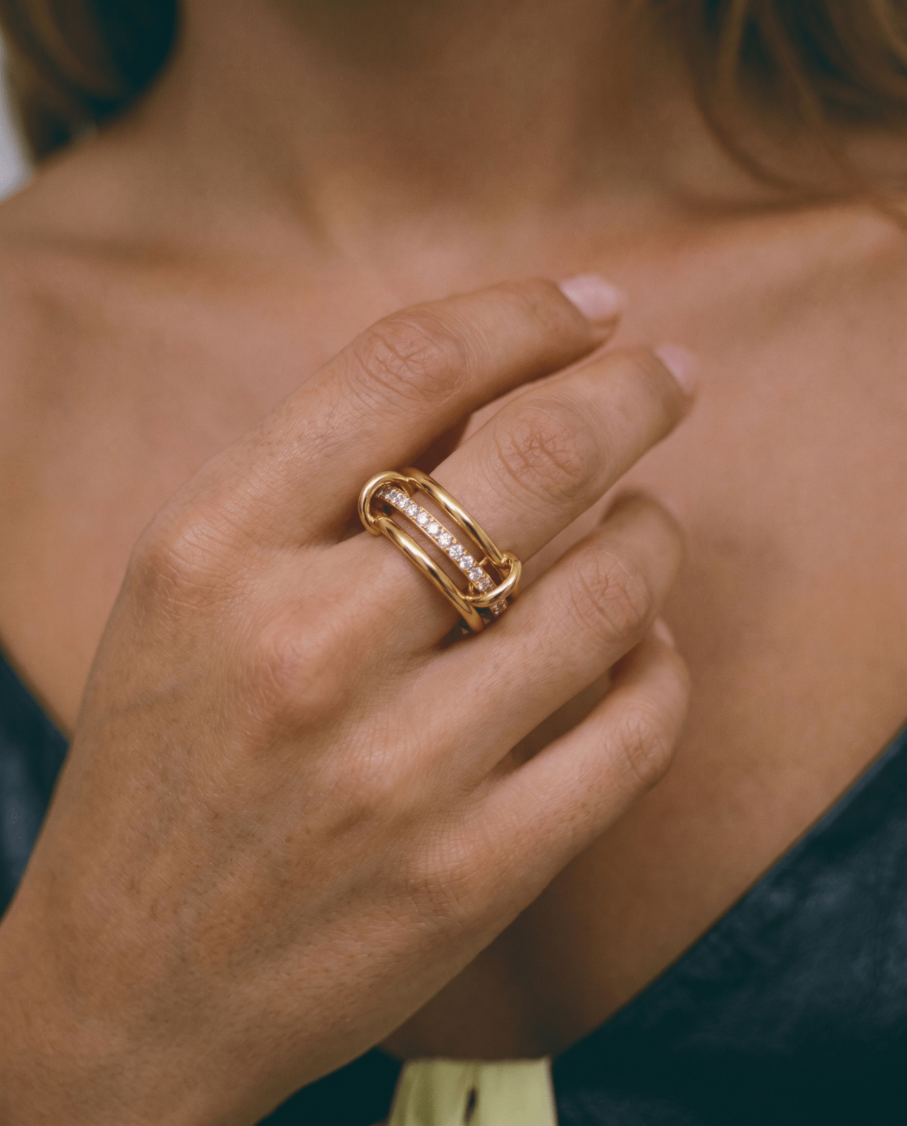 Spina - Stacked ring - Stainless steel - Opulaire - WATERPROOF jewelry - EU 52 -