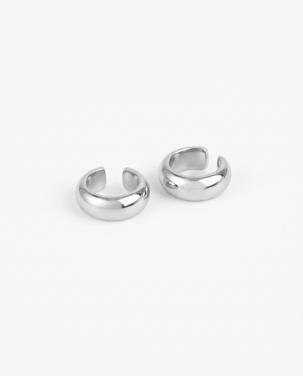 Zara - Chunky ear cuffs set - Stainless steel - Opulaire - WATERPROOF jewelry - 