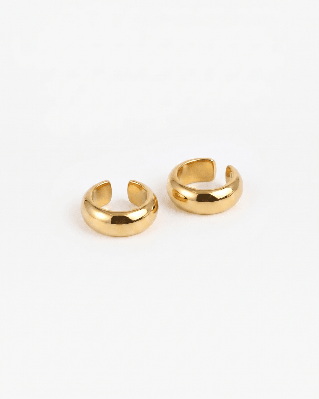 Zara - Chunky ear cuffs set - Stainless steel - Opulaire - WATERPROOF jewelry - 