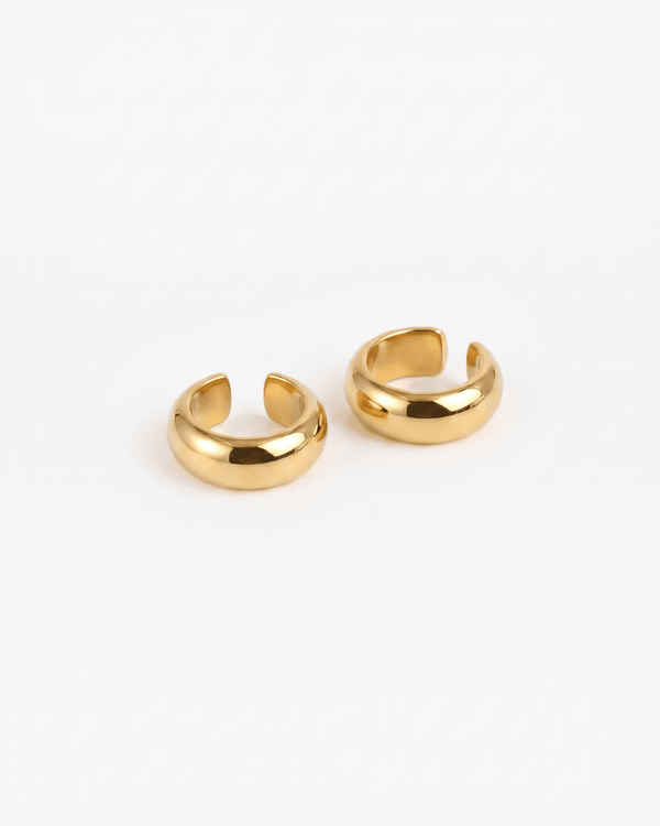 Zara - Chunky ear cuffs set - Stainless steel - Opulaire - WATERPROOF jewelry - 